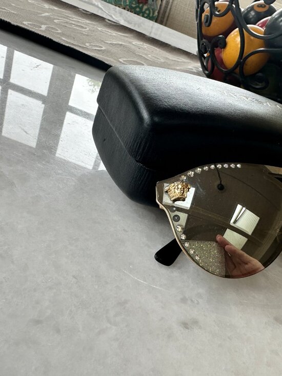 Versace Medusa Crystal Shield Sunglasses - See Description - Some Damage main image 5